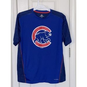 Majestic Cool-Base Men’s Chicago Cubs Short‎ Sleeve T-Shirt Size Large Blue